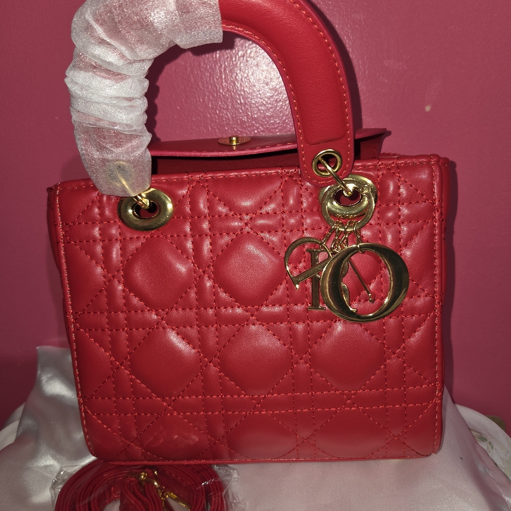 Mini Red Quilted Handbag